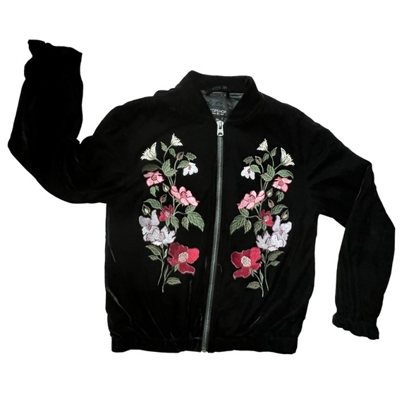 Topshop velvet bomber jacket - Picture 1 of 4